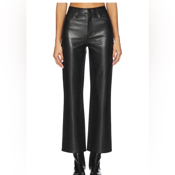 pistola Pants - NWOT Pistola Ally High Rise Ankle Boot Faux Leather Jean - Onyx Size 25